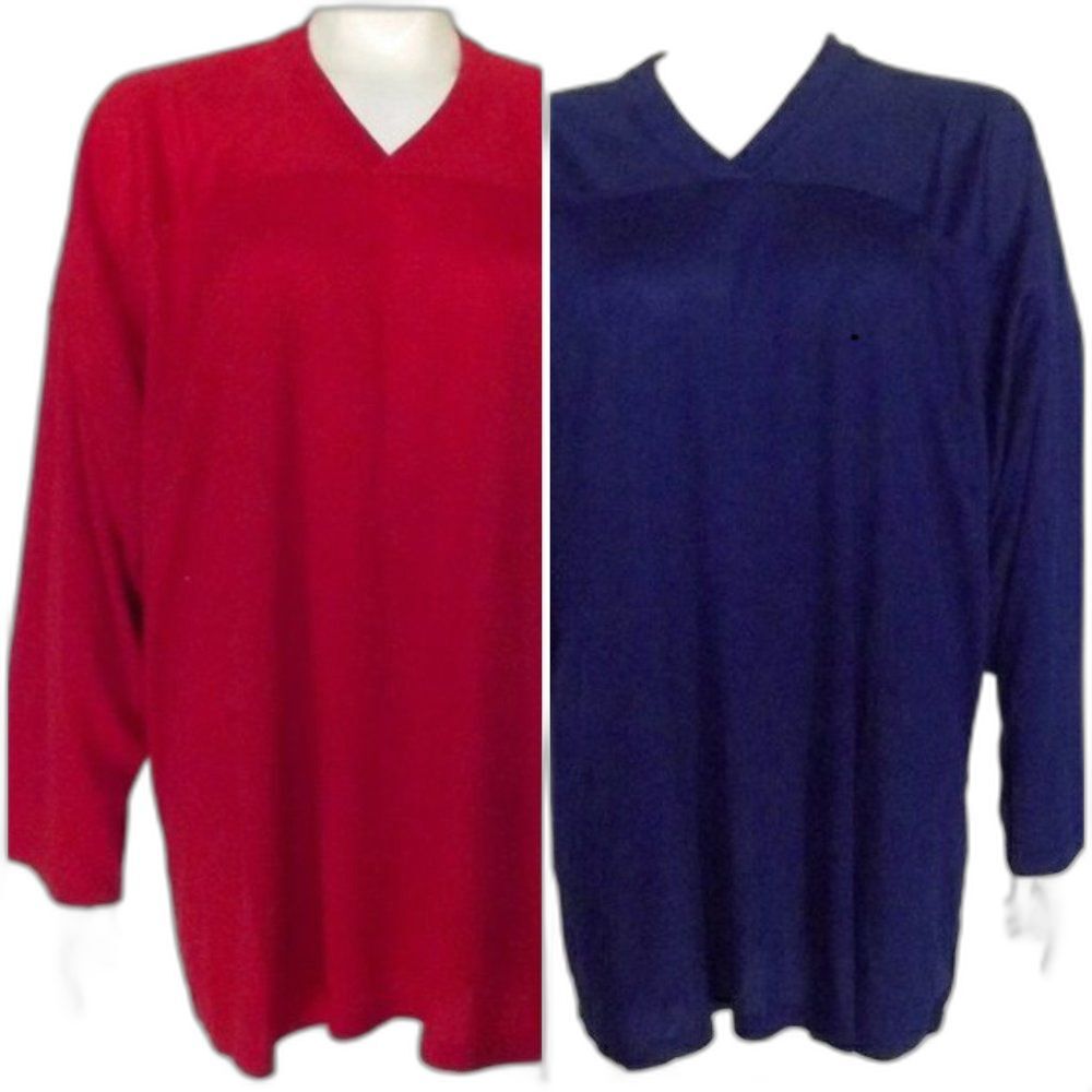 new CCM Practice Jersey, L, Red -OR- Blue,  Long sleeves, lightweight, 1 piece.